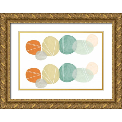 2-Up Interdependent II Gold Ornate Wood Framed Art Print with Double Matting by Vess, June Erica