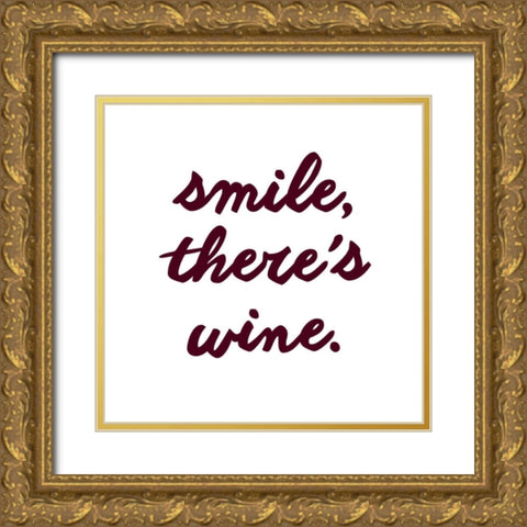 Wine Sentiment III Gold Ornate Wood Framed Art Print with Double Matting by Hambly, Anna
