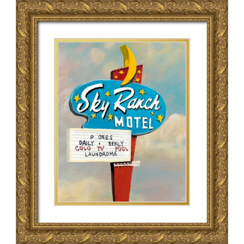 American Roadside III Gold Ornate Wood Framed Art Print with Double Matting by McCavitt, Naomi