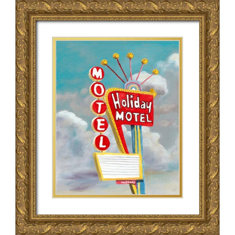 American Roadside IV Gold Ornate Wood Framed Art Print with Double Matting by McCavitt, Naomi