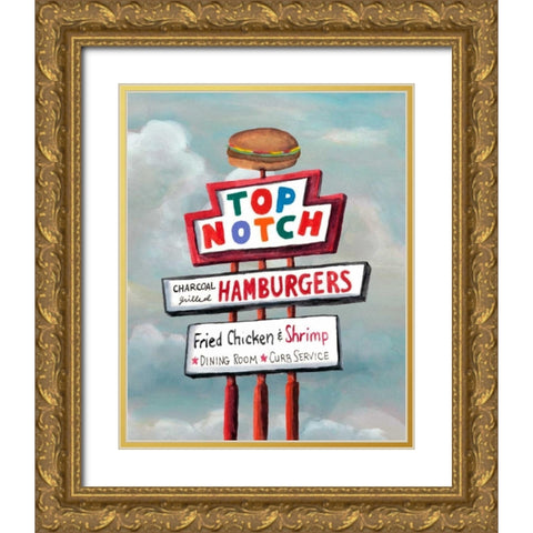 American Roadside V Gold Ornate Wood Framed Art Print with Double Matting by McCavitt, Naomi