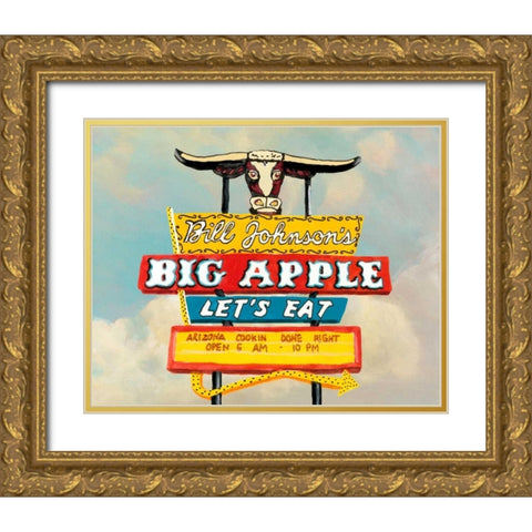 American Roadside VII Gold Ornate Wood Framed Art Print with Double Matting by McCavitt, Naomi