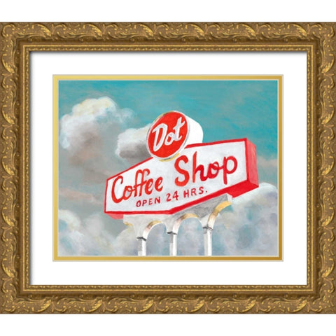 American Roadside VIII Gold Ornate Wood Framed Art Print with Double Matting by McCavitt, Naomi