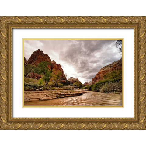 Muddy Waters Gold Ornate Wood Framed Art Print with Double Matting by Head, Danny