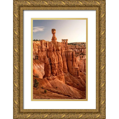 Thors Hammer Gold Ornate Wood Framed Art Print with Double Matting by Head, Danny