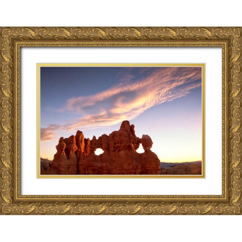 Clouds at Bryce Canyon Gold Ornate Wood Framed Art Print with Double Matting by Head, Danny