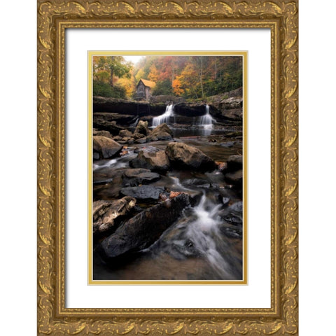 Glade Creek Gold Ornate Wood Framed Art Print with Double Matting by Head, Danny