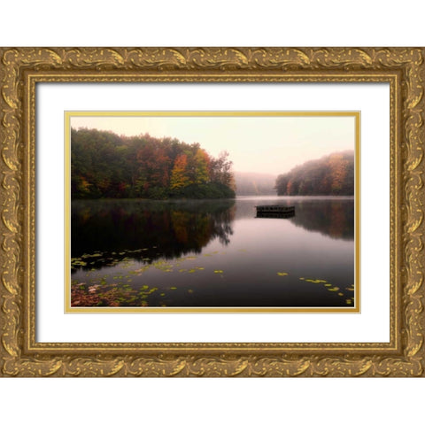 Still of the Lake Gold Ornate Wood Framed Art Print with Double Matting by Head, Danny