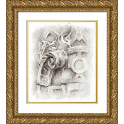 Frieze Study I Gold Ornate Wood Framed Art Print with Double Matting by Harper, Ethan