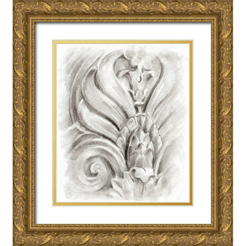 Frieze Study III Gold Ornate Wood Framed Art Print with Double Matting by Harper, Ethan