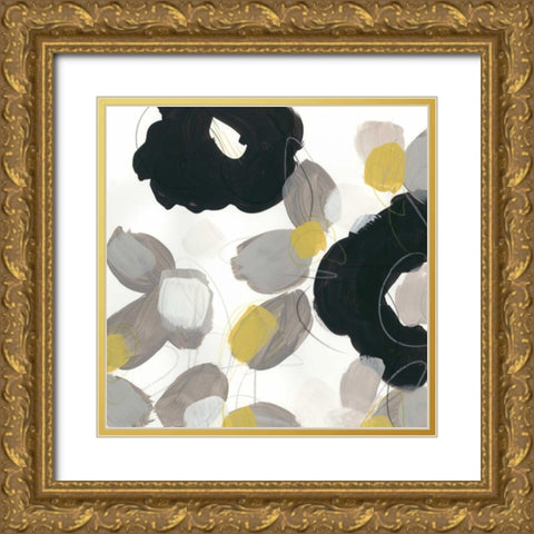 Kinetic Flora IV Gold Ornate Wood Framed Art Print with Double Matting by Vess, June Erica