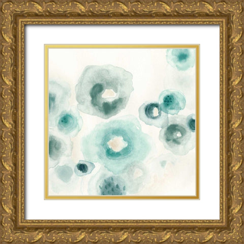 Aquatic Garden I Gold Ornate Wood Framed Art Print with Double Matting by Vess, June Erica