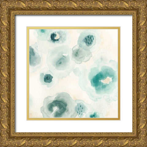 Aquatic Garden II Gold Ornate Wood Framed Art Print with Double Matting by Vess, June Erica