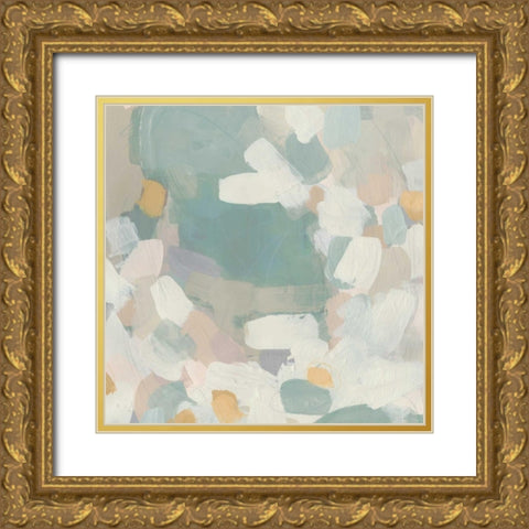 Sage Currents II Gold Ornate Wood Framed Art Print with Double Matting by Vess, June Erica