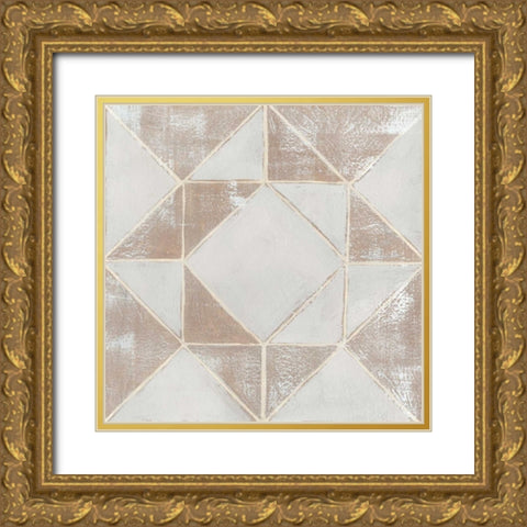 Geometric Veil I Gold Ornate Wood Framed Art Print with Double Matting by Popp, Grace