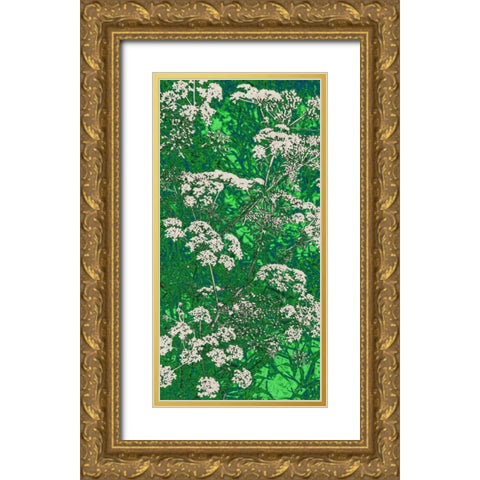 Scattered Lace Panel II Gold Ornate Wood Framed Art Print with Double Matting by Burghardt, James