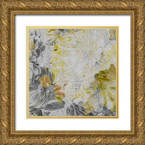 Mums in Sun IV Gold Ornate Wood Framed Art Print with Double Matting by Burghardt, James