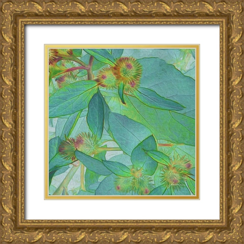 Prickley Tiles I Gold Ornate Wood Framed Art Print with Double Matting by Burghardt, James