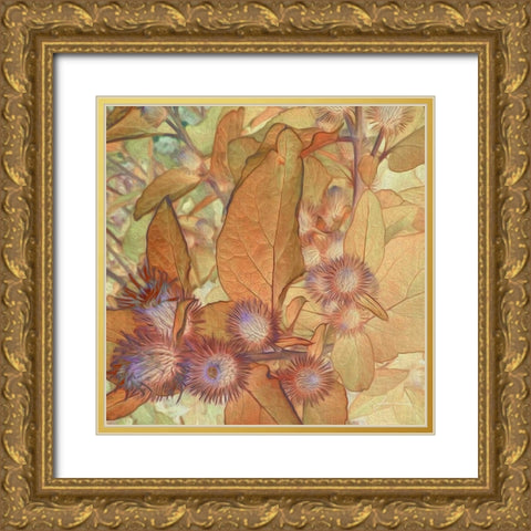 Prickley Tiles II Gold Ornate Wood Framed Art Print with Double Matting by Burghardt, James
