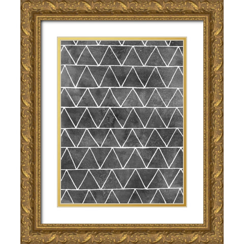 Modern Monochrome II Gold Ornate Wood Framed Art Print with Double Matting by Popp, Grace