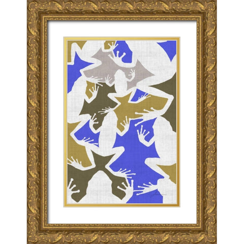 Hopper Panel I Gold Ornate Wood Framed Art Print with Double Matting by Burghardt, James