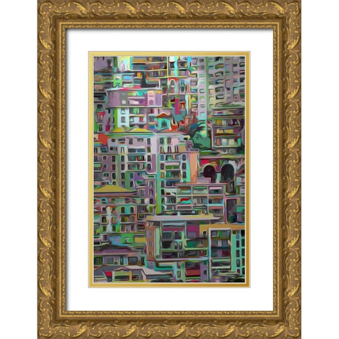 Stack I Gold Ornate Wood Framed Art Print with Double Matting by Burghardt, James