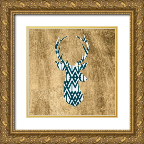 Deco Bust I Gold Ornate Wood Framed Art Print with Double Matting by Studio W