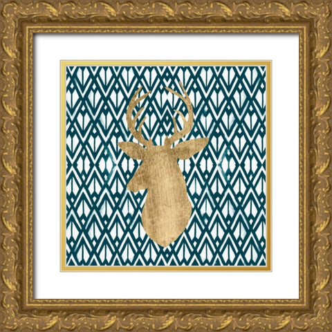 Deco Bust II Gold Ornate Wood Framed Art Print with Double Matting by Studio W