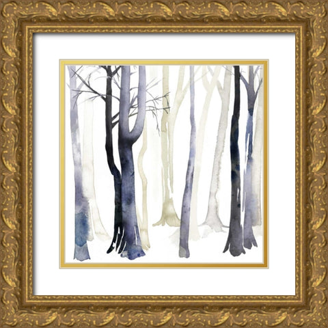In the Forest I Gold Ornate Wood Framed Art Print with Double Matting by Popp, Grace