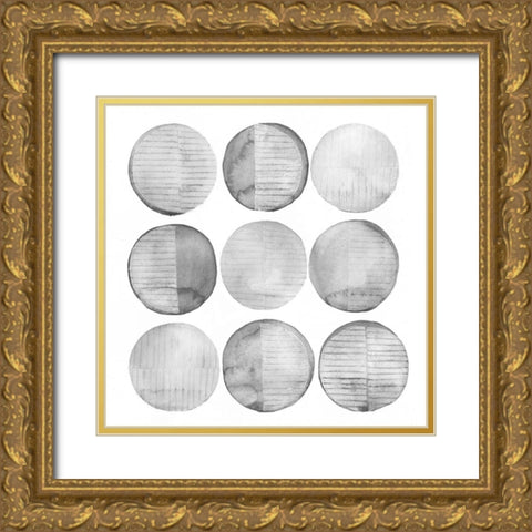 Soft Circles I Gold Ornate Wood Framed Art Print with Double Matting by Popp, Grace