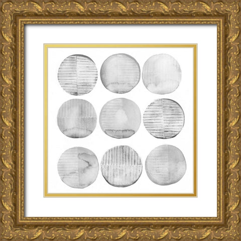 Soft Circles II Gold Ornate Wood Framed Art Print with Double Matting by Popp, Grace