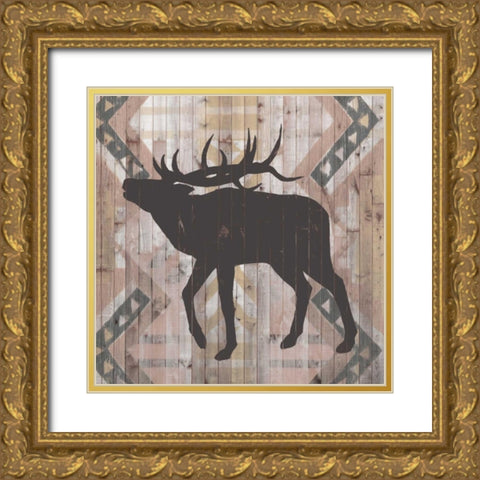 Southwest Lodge Animals I Gold Ornate Wood Framed Art Print with Double Matting by Vision Studio