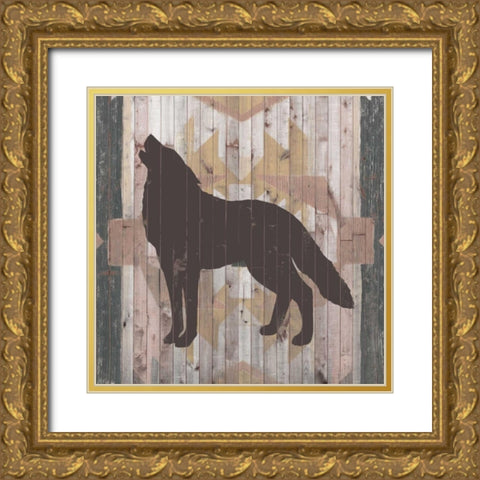 Southwest Lodge Animals II Gold Ornate Wood Framed Art Print with Double Matting by Vision Studio