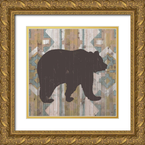 Southwest Lodge Animals III Gold Ornate Wood Framed Art Print with Double Matting by Vision Studio