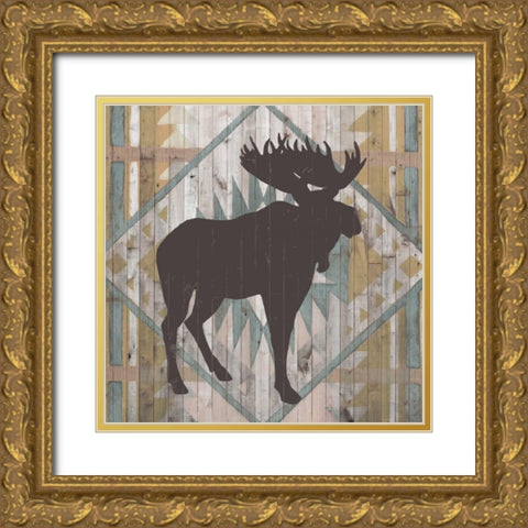 Southwest Lodge Animals IV Gold Ornate Wood Framed Art Print with Double Matting by Vision Studio