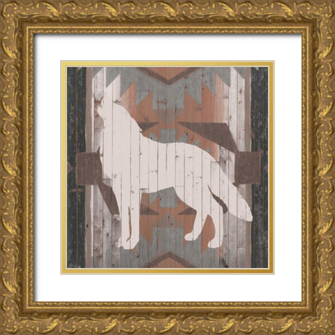 Southwest Lodge Silhouette II Gold Ornate Wood Framed Art Print with Double Matting by Vision Studio