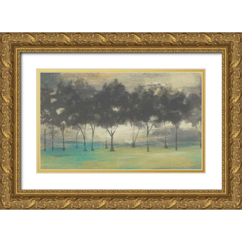 Soft Grove I Gold Ornate Wood Framed Art Print with Double Matting by Goldberger, Jennifer
