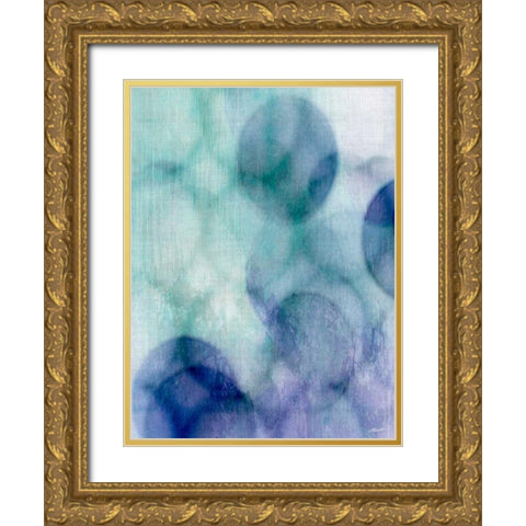 Moody Blue II Gold Ornate Wood Framed Art Print with Double Matting by Butler, John