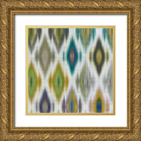 Marrakech Blue II Gold Ornate Wood Framed Art Print with Double Matting by Butler, John
