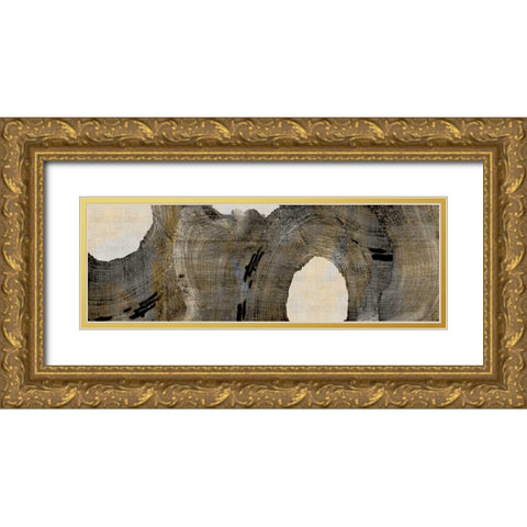 Cedar Round I Gold Ornate Wood Framed Art Print with Double Matting by Butler, John