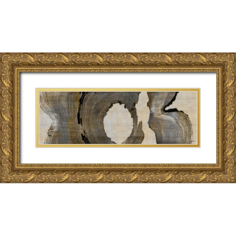 Cedar Round II Gold Ornate Wood Framed Art Print with Double Matting by Butler, John