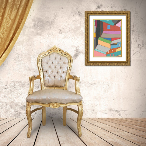 Rooftops in Color VI Gold Ornate Wood Framed Art Print with Double Matting by Galapon, Nikki