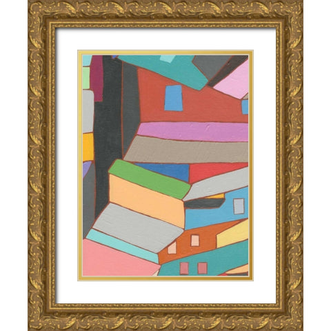 Rooftops in Color VI Gold Ornate Wood Framed Art Print with Double Matting by Galapon, Nikki