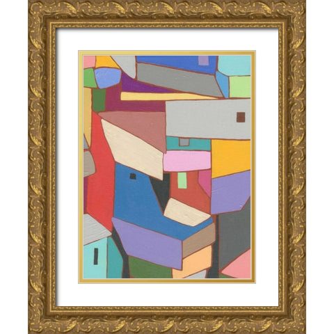 Rooftops in Color X Gold Ornate Wood Framed Art Print with Double Matting by Galapon, Nikki