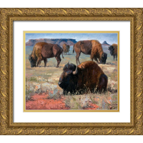 Lazy Days Gold Ornate Wood Framed Art Print with Double Matting by Sorenson, Jack