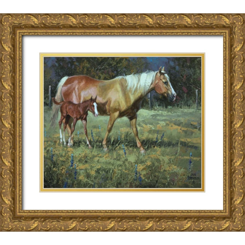 Field of Dreams Gold Ornate Wood Framed Art Print with Double Matting by Sorenson, Jack