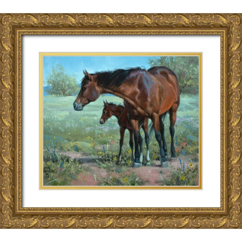 Watchful Eye Gold Ornate Wood Framed Art Print with Double Matting by Sorenson, Jack