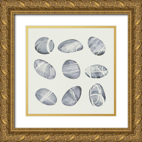 River Worn I Gold Ornate Wood Framed Art Print with Double Matting by Popp, Grace