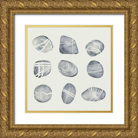 River Worn II Gold Ornate Wood Framed Art Print with Double Matting by Popp, Grace