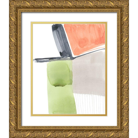 Minimal Composition I Gold Ornate Wood Framed Art Print with Double Matting by Goldberger, Jennifer